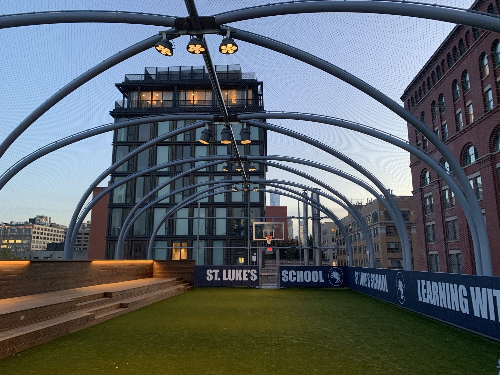 Rooftop Play Cage at Saint Luke's School