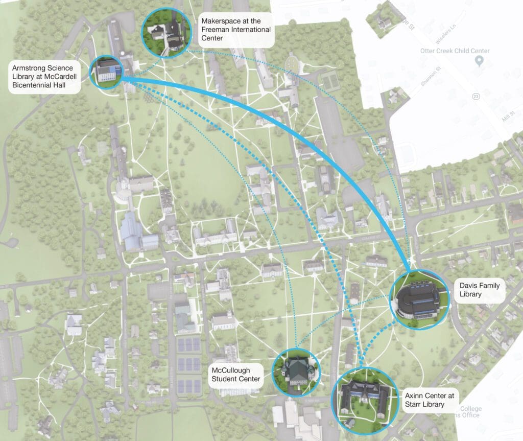 Middlebury College Library Master Plan marble fairbanks