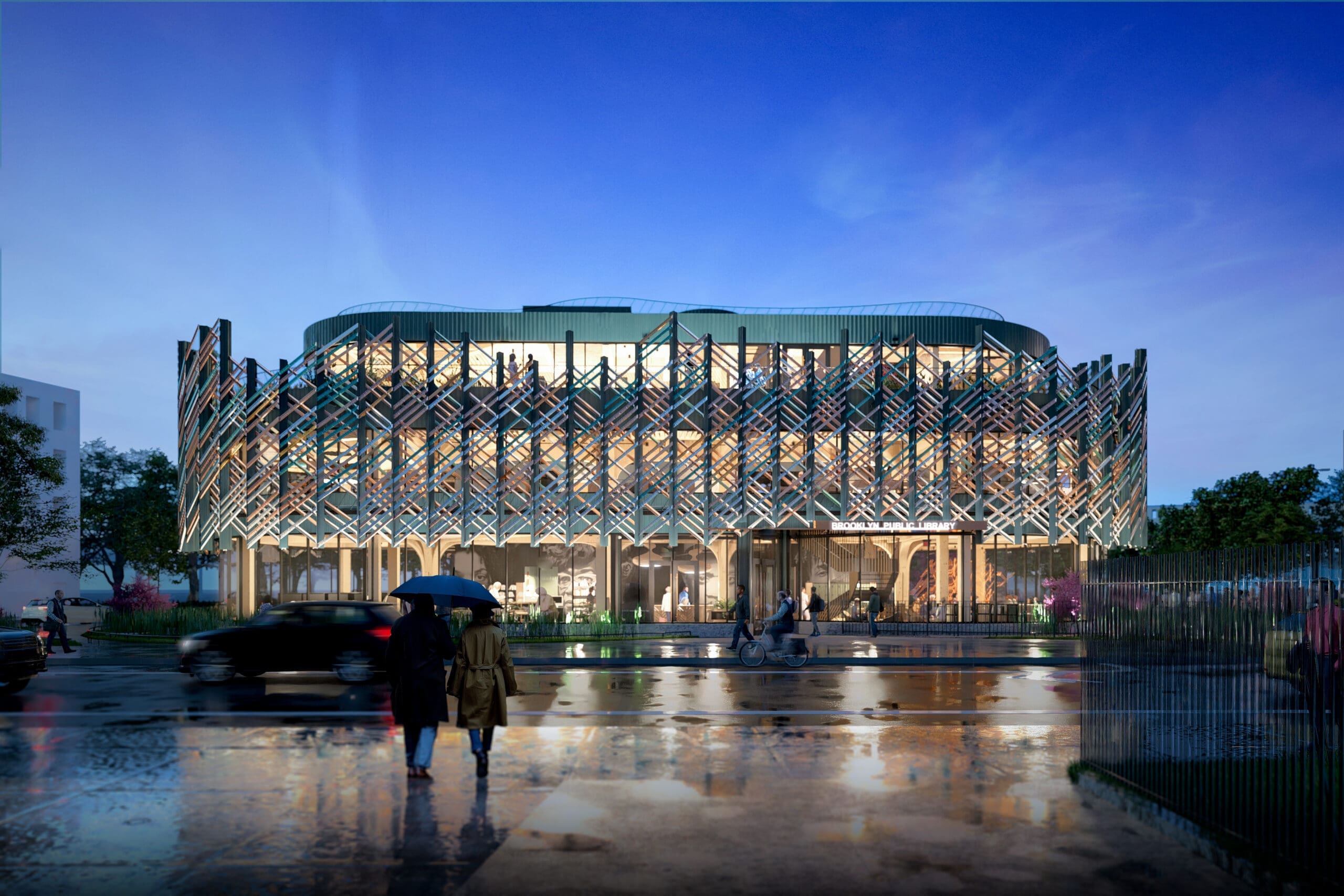 Rendering of the New Lots Library